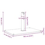 vidaXL Stojan na slnečník pre Ø32/38/48 mm tyče 15 kg obdĺžnikový – Obrázok 9