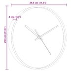 vidaXL Nástenné hodiny zlaté a modré Ø29,5 cm polystyrén a sklo – Obrázok 7
