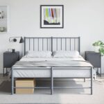 vidaXL Nočné stolíky 2 ks antracitové 36x39x60,5 cm oceľ – Obrázok 3