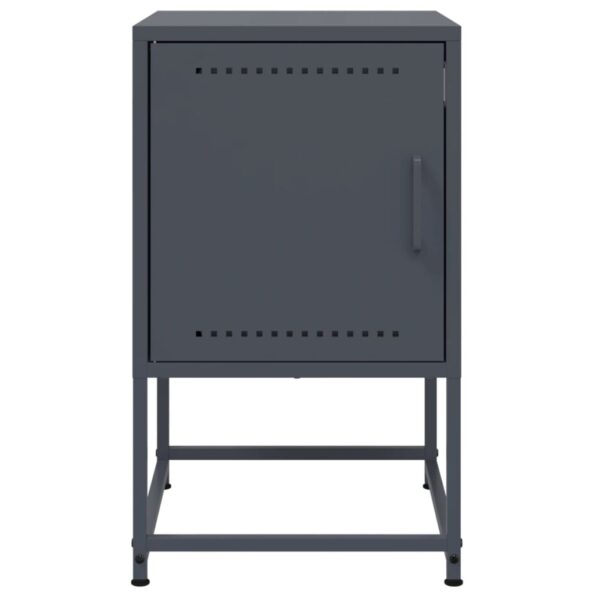 vidaXL Nočné stolíky 2 ks antracitové 36x39x60,5 cm oceľ – Obrázok 5