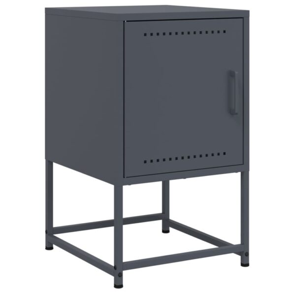 vidaXL Nočné stolíky 2 ks antracitové 36x39x60,5 cm oceľ – Obrázok 6