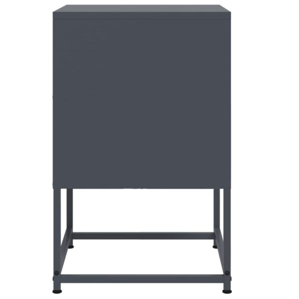 vidaXL Nočné stolíky 2 ks antracitové 36x39x60,5 cm oceľ – Obrázok 7