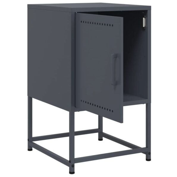 vidaXL Nočné stolíky 2 ks antracitové 36x39x60,5 cm oceľ – Obrázok 10