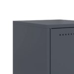 vidaXL Nočné stolíky 2 ks antracitové 36x39x60,5 cm oceľ – Obrázok 11