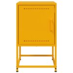 vidaXL Nočné stolíky 2 ks horčicovo-žlté 36x39x60,5 cm oceľ – Obrázok 5