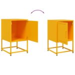 vidaXL Nočné stolíky 2 ks horčicovo-žlté 36x39x60,5 cm oceľ – Obrázok 9