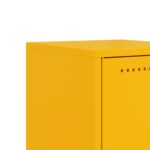 vidaXL Nočné stolíky 2 ks horčicovo-žlté 36x39x60,5 cm oceľ – Obrázok 11