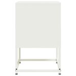 vidaXL Nočný stolík biele 36x39x60,5 cm oceľ – Obrázok 7