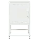 vidaXL Nočné stolíky 2 ks biele 36x39x60,5 cm oceľ – Obrázok 5