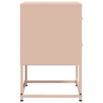 vidaXL Nočný stolík ružový 36x39x60,5 cm oceľ – Obrázok 7
