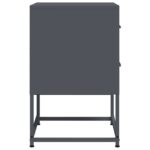 vidaXL Nočný stolík antracitový 36x39x60,5 cm oceľ – Obrázok 7