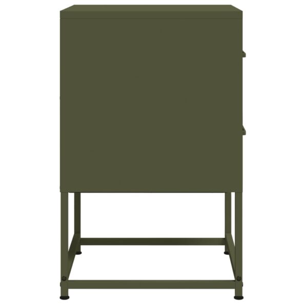 vidaXL Nočné stolíky 2 ks olivovozelené 36x39x60,5 cm oceľ – Obrázok 7