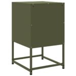 vidaXL Nočné stolíky 2 ks olivovozelené 36x39x60,5 cm oceľ – Obrázok 8