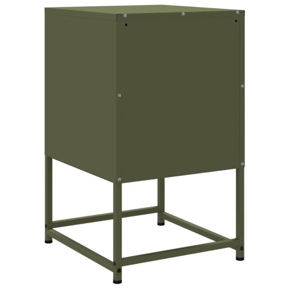 vidaXL Nočné stolíky 2 ks olivovozelené 36x39x60,5 cm oceľ – Obrázok 8