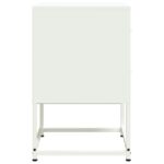 vidaXL Nočný stolík biele 36x39x60,5 cm oceľ – Obrázok 7