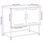 vidaXL TV skrinka biela 68,5x39x60,5 cm oceľ – Obrázok 12
