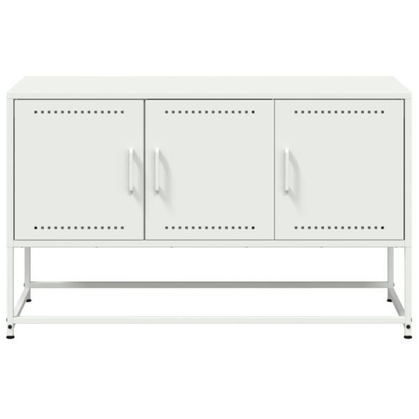 vidaXL TV skrinka biela 100,5x39x60,5 cm oceľ – Obrázok 6