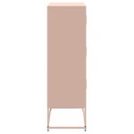 vidaXL Komoda ružová 68,5x38,5x123,5 cm oceľ – Obrázok 7