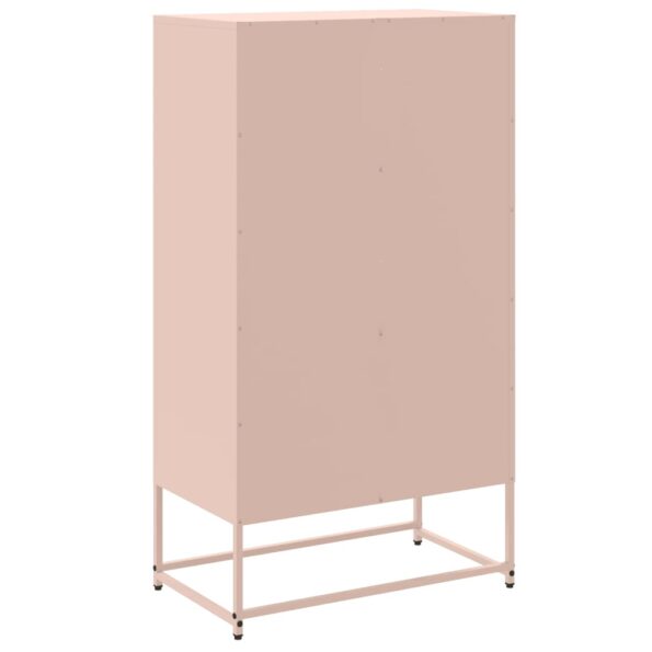 vidaXL Komoda ružová 68,5x38,5x123,5 cm oceľ – Obrázok 8
