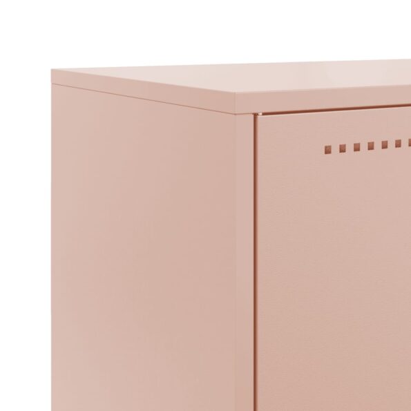 vidaXL Komoda ružová 68,5x38,5x123,5 cm oceľ – Obrázok 10