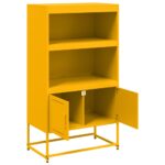 vidaXL Vysoká skrinka horčicovožltá 68,5x38,5x123,5 cm oceľ – Obrázok 9