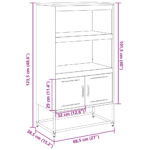 vidaXL Vysoká skrinka horčicovožltá 68,5x38,5x123,5 cm oceľ – Obrázok 11