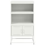 vidaXL Vysoká skrinka biela 68,5x38,5x123,5 cm oceľ – Obrázok 6