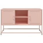 vidaXL TV skrinka ružová 100,5x39x60,5 cm oceľ – Obrázok 6