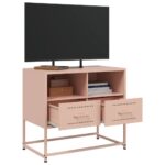 vidaXL TV skrinka ružová 68x39x60,5 cm oceľ – Obrázok 4