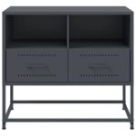 vidaXL TV skrinka antracitová 68x39x60,5 cm oceľ – Obrázok 6