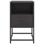 vidaXL Nočné stolíky 2 ks čierne 36x39x60,5 cm oceľ – Obrázok 6