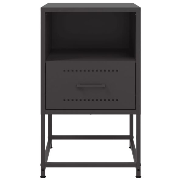 vidaXL Nočné stolíky 2 ks čierne 36x39x60,5 cm oceľ – Obrázok 6