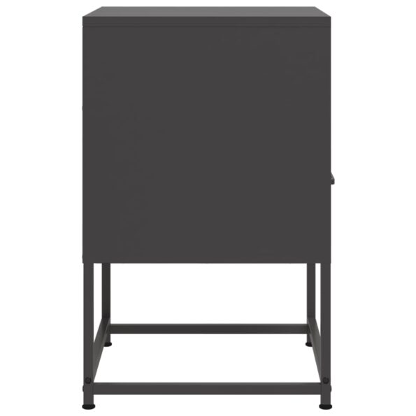 vidaXL Nočné stolíky 2 ks čierne 36x39x60,5 cm oceľ – Obrázok 7