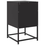 vidaXL Nočné stolíky 2 ks čierne 36x39x60,5 cm oceľ – Obrázok 8
