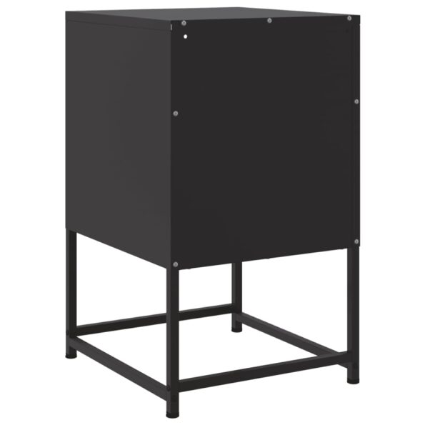 vidaXL Nočné stolíky 2 ks čierne 36x39x60,5 cm oceľ – Obrázok 8