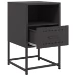 vidaXL Nočné stolíky 2 ks čierne 36x39x60,5 cm oceľ – Obrázok 9