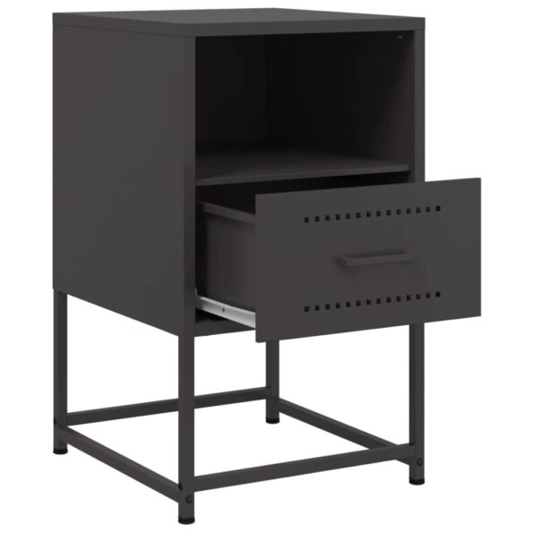 vidaXL Nočné stolíky 2 ks čierne 36x39x60,5 cm oceľ – Obrázok 9