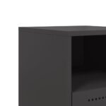 vidaXL Nočné stolíky 2 ks čierne 36x39x60,5 cm oceľ – Obrázok 10