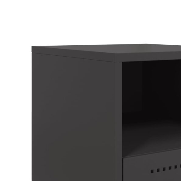 vidaXL Nočné stolíky 2 ks čierne 36x39x60,5 cm oceľ – Obrázok 10