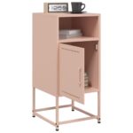 vidaXL Nočné stolíky 2 ks ružové 36x39x78 cm oceľ – Obrázok 3