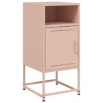 vidaXL Nočné stolíky 2 ks ružové 36x39x78 cm oceľ – Obrázok 5