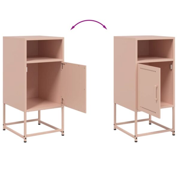 vidaXL Nočné stolíky 2 ks ružové 36x39x78 cm oceľ – Obrázok 10