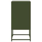 vidaXL Nočný stolík olivovozelený 36x39x78 cm oceľ – Obrázok 7