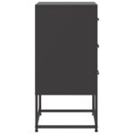 vidaXL Nočný stolík čierny 36x39x78 cm oceľ – Obrázok 7