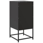 vidaXL Nočný stolík čierny 36x39x78 cm oceľ – Obrázok 8