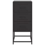 vidaXL Nočné stolíky 2 ks čierne 36x39x78 cm oceľ – Obrázok 6