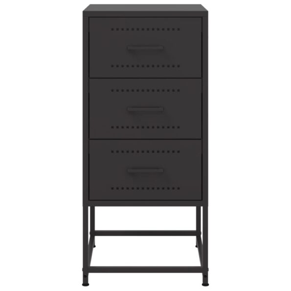 vidaXL Nočné stolíky 2 ks čierne 36x39x78 cm oceľ – Obrázok 6