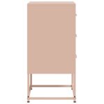 vidaXL Nočný stolík ružový 36x39x78 cm oceľ – Obrázok 7