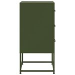 vidaXL Nočný stolík olivovozelený 36x39x78 cm oceľ – Obrázok 7