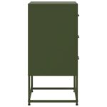 vidaXL Nočné stolíky 2 ks olivovozelené 36x39x78 cm oceľ – Obrázok 7